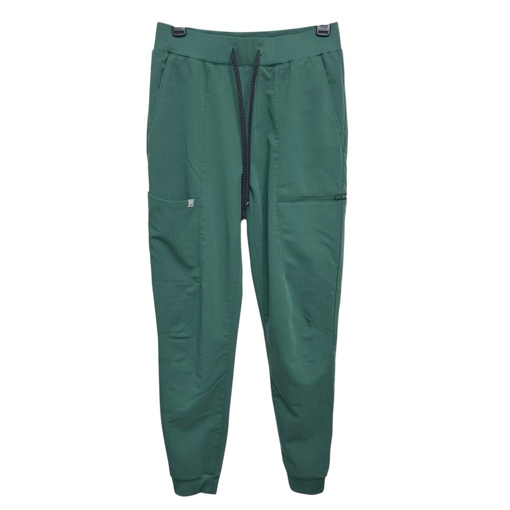 Fabletics All-Shift Scrub Jogger Pants Mens Small Green Cargo Medical Drawstring